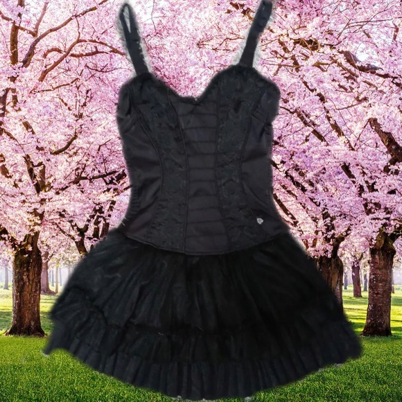 Tripp Nyc Brocade tutu Goth Ballerina Dress - Picture 3 of 16
